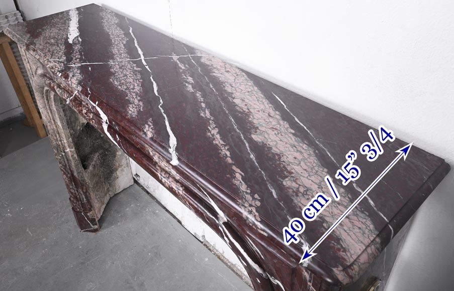 Cheminée de style Louis XIV en marbre Campan Rubané Cheminée de style Louis XIV en marbre Campan Rubané-8