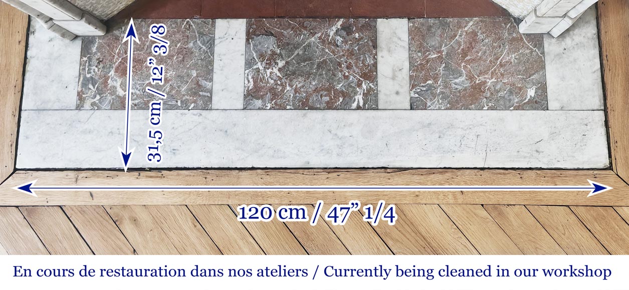 Cheminée de style Louis XV modèle Pompadour en marbre de Carrare Cheminée de style Louis XV modèle Pompadour en marbre de Carrare-8