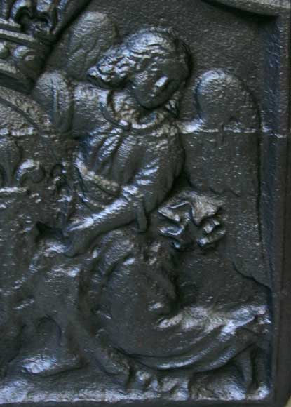 Plaque de cheminée datée de 1690 Plaque de cheminée datée de 1690-2