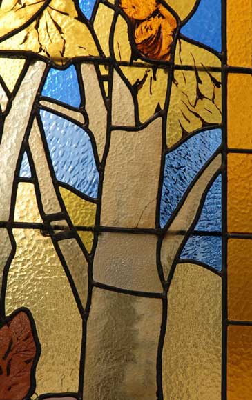 Vitrail de Thomas de 1915, représentant Diane Chasseresse Vitrail de Thomas de 1915, représentant Diane Chasseresse-2