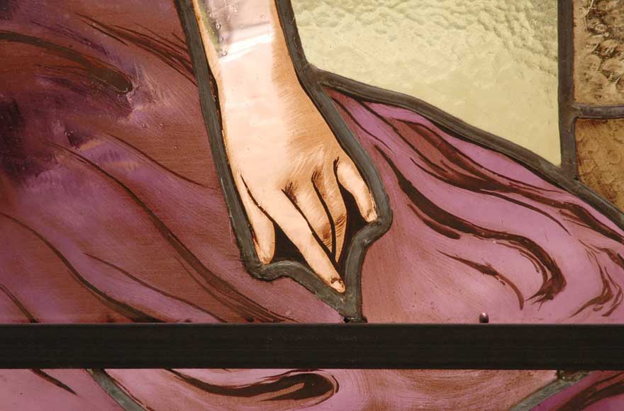 Vitrail de Thomas de 1915, représentant Diane Chasseresse Vitrail de Thomas de 1915, représentant Diane Chasseresse-5