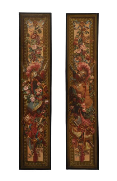 Carton pour deux panneaux d'entre-fenêtre en tapisserie Carton pour deux panneaux d'entre-fenêtre en tapisserie-0