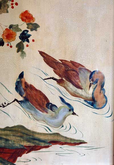 Ensemble complet de boiseries avec décors en laque de Coromandel Ensemble complet de boiseries avec décors en laque de Coromandel-20