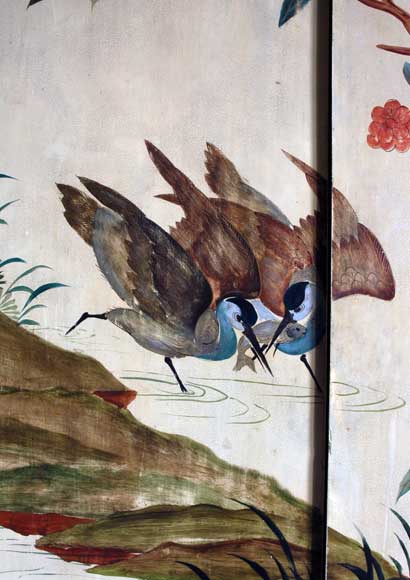 Ensemble complet de boiseries avec décors en laque de Coromandel Ensemble complet de boiseries avec décors en laque de Coromandel-32