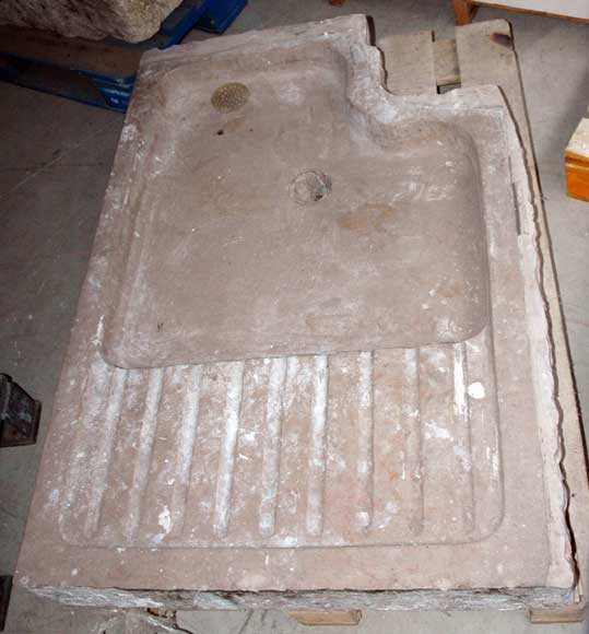 Evier en pierre marbrière   Evier en pierre marbrière  -0