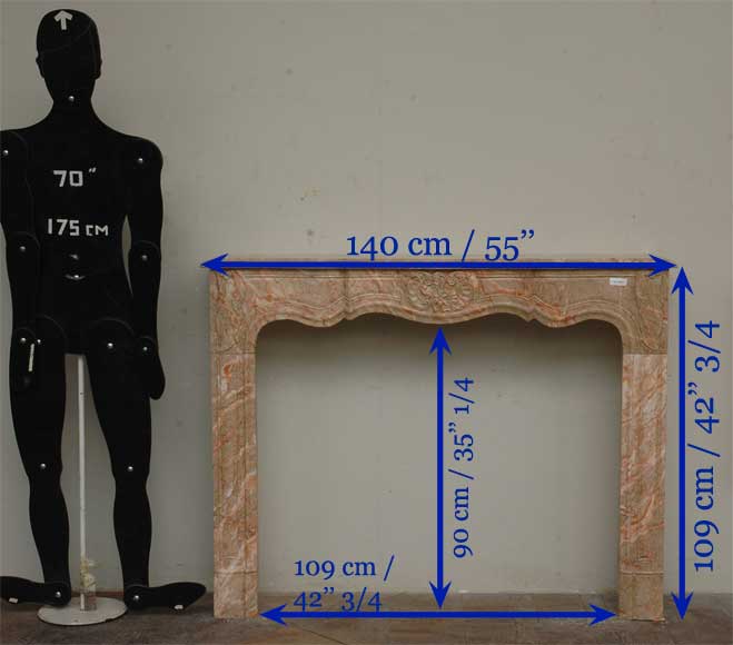 Cheminée de style Louis XV en marbre Cheminée de style Louis XV en marbre-10