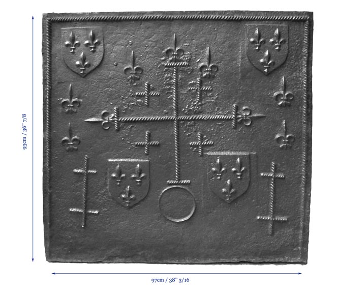 Plaque de cheminée d'époque gothique Plaque de cheminée d'époque gothique-6