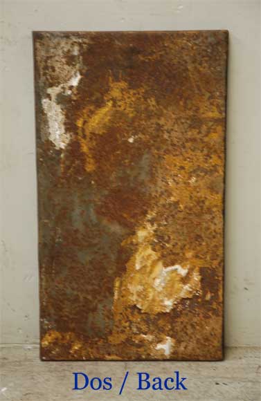 Plaque de cheminée ancienne à la danseuse Plaque de cheminée ancienne à la danseuse-4