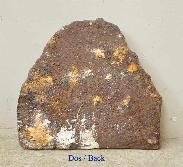 Plaque de cheminée ancienne aux armes de la famille Brétel de Grémonville Plaque de cheminée ancienne aux armes de la famille Brétel de Grémonville-5