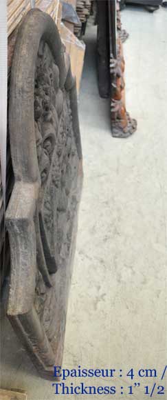 Plaque de cheminée ancienne armoriée Plaque de cheminée ancienne armoriée-6