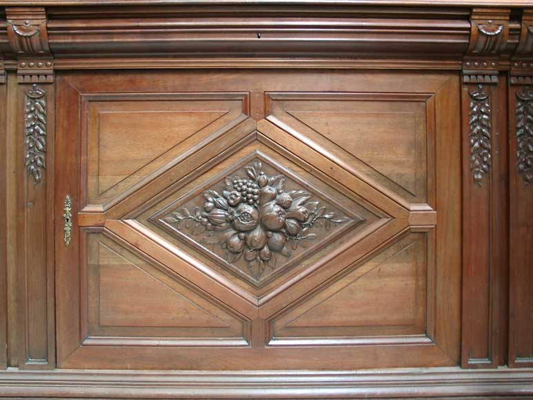 Double pièce de boiseries en acajou.-14