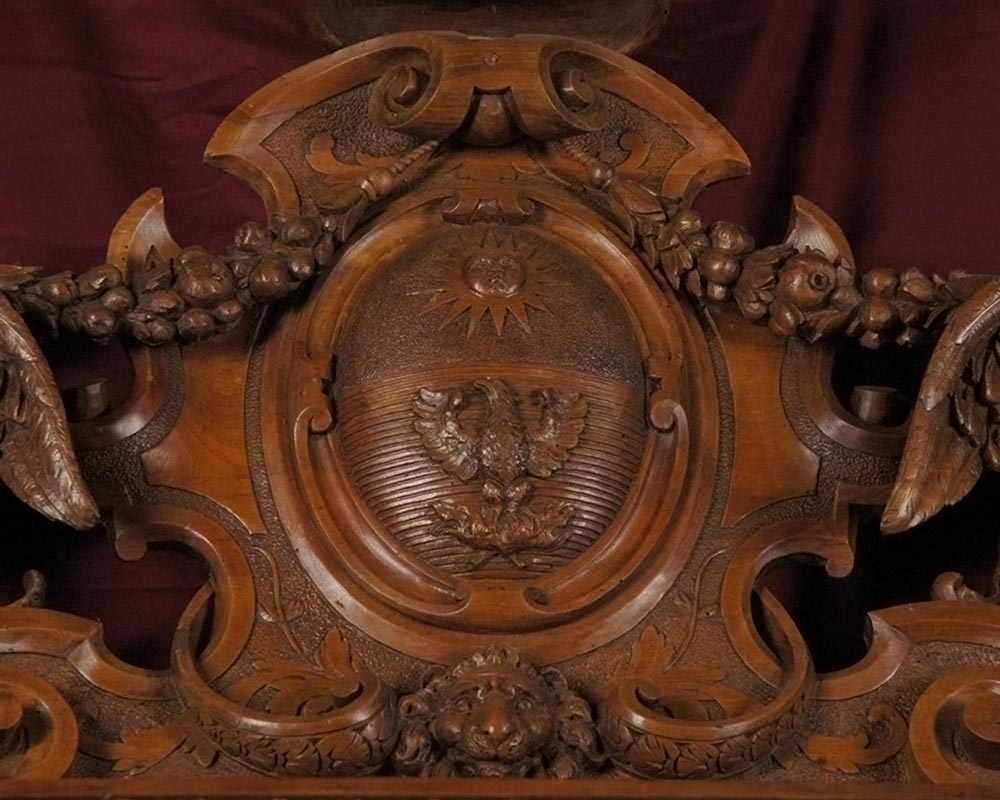 L'important miroir  provenant d'un exceptionnel ensemble mobilier réalisé par Moïse Michelangelo Guggenheim pour le Palazzo Papadopoli de Venise, Italie-2