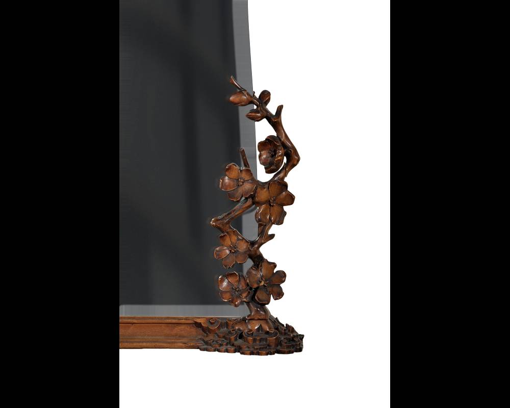 Maison des Bambous de Perret et Vibert (attribué à) - Grand miroir au dragon-1