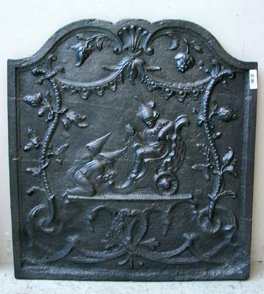 Plaque de cheminée à décor chinois 