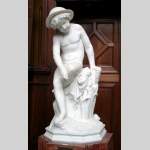 « LE PETIT PECHEUR » Sculpture en marbre de Charles JANSON exposée au Salon de 1859.   