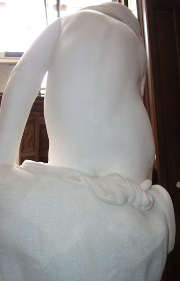 « LE PETIT PECHEUR » Sculpture en marbre de Charles JANSON exposée au Salon de 1859.   -5