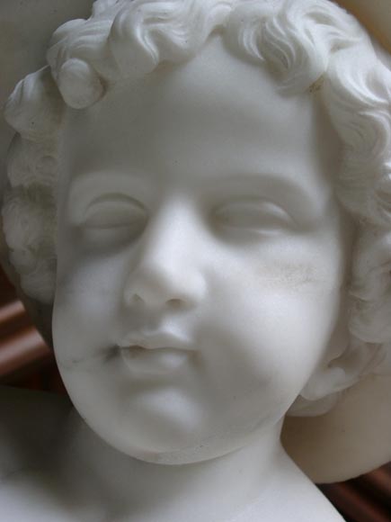 « LE PETIT PECHEUR » Sculpture en marbre de Charles JANSON exposée au Salon de 1859.   -7