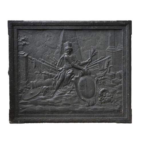 Plaque de cheminée ancienne aux Armes de la Ville de Metz