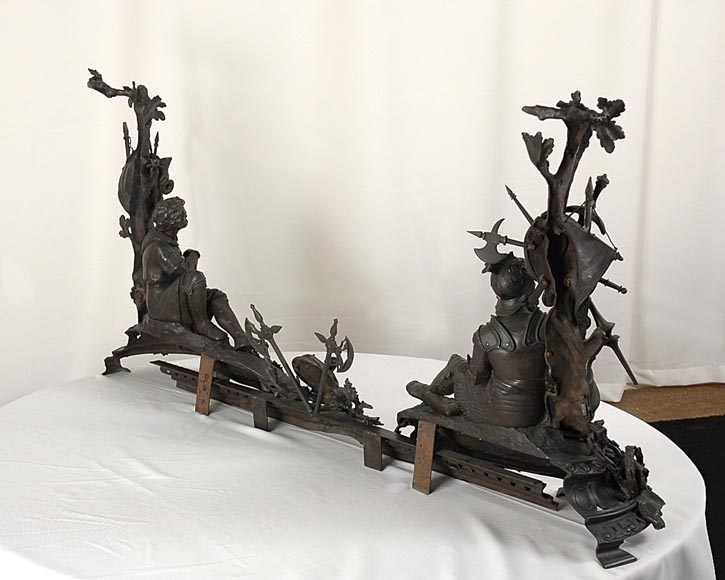 Jean-François GECHTER - "Warriors at rest", an exceptional bronze fire fender_fr