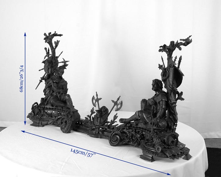 Jean-François GECHTER - "Warriors at rest", an exceptional bronze fire fender_fr