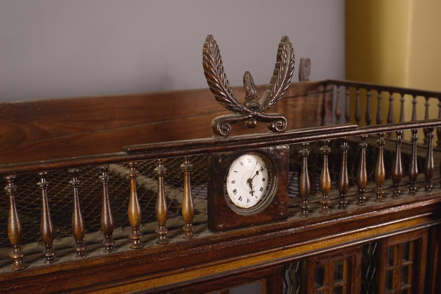 Rare cage à oiseaux ancienne en forme de château miniature, fin du XIXè siècle-3