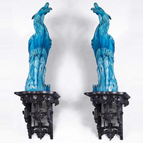 Eugène-Frédéric PIAT (1827-1903) - Paire de consoles d’applique japonisantes dont un modèle similaire a appartenu à Sarah Bernhardt