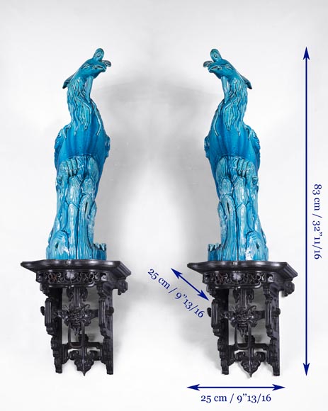 Eugène-Frédéric PIAT (1827-1903) - Paire de consoles d’applique japonisantes dont un modèle similaire a appartenu à Sarah Bernhardt-8