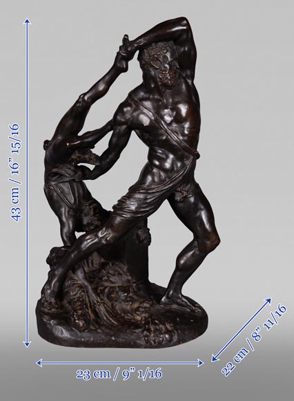 INGÉ & SOYER, Bronze représentant Hercule et Lichas d’après le modèle de Canova, bronze, vers 1834-6