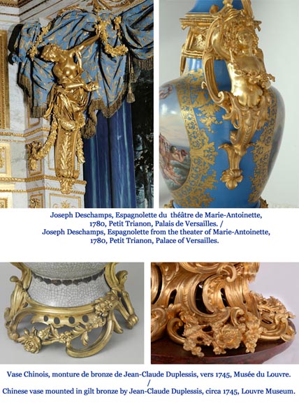 Vase monumental d'époque Napoléon III en Porcelaine de Paris au Triomphe de Vénus avec son importante monture de bronze doré aux espagnolettes-20