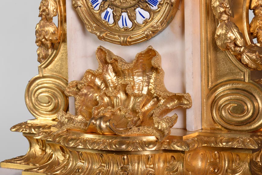 Serviteur de cheminée de style Napoléon III en bronze doré