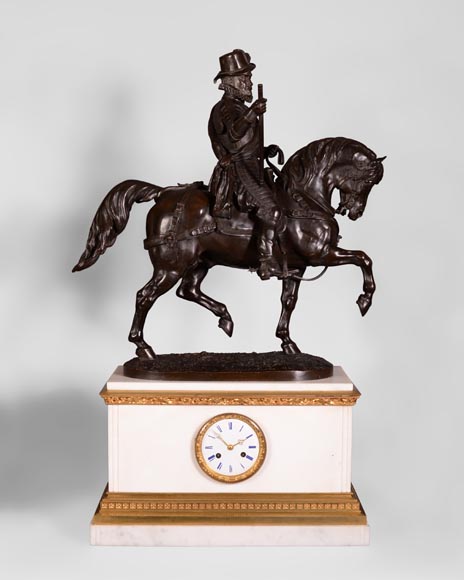 Alfred Émile O'Hara de Nieuwerkerke - Statue équestre de Guillaume Ier le Taciturne,  Prince d’Orange Nassau et deux candélabres aux hallebardiers d’après Carlo Marochetti-1