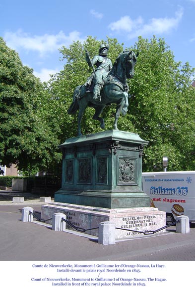 Alfred Émile O'Hara de Nieuwerkerke - Statue équestre de Guillaume Ier le Taciturne,  Prince d’Orange Nassau et deux candélabres aux hallebardiers d’après Carlo Marochetti-13