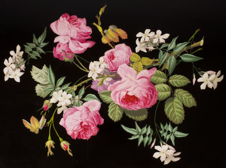 Julien-Nicolas RIVART (1802-1867) - Exceptionnel coffre à bijoux à décor de marqueterie de porcelaine provenant de la collection d’Elsa Schiaparelli-3