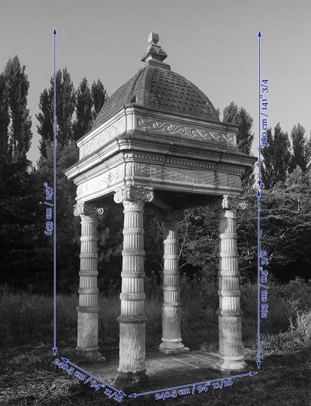 Temple d'Amour en pierre sculptée d'après le modèle du Château du Prince Noir près de Bordeaux-9