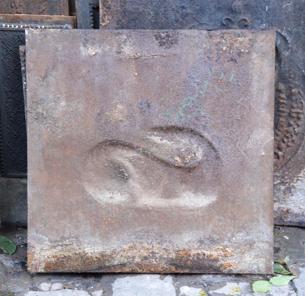 Plaque de cheminée à la Salamandre de François Ier, XXème siècle-5