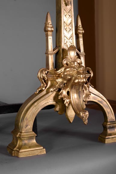ANCIENNE PAIRE DE CHENETS EN FONTE et LAITON Époque 19 ème EUR 35,00 ANCIENNE PAIRE DE CHENETS EN FONTE et LAITON Époque 19 ème EUR 35,00