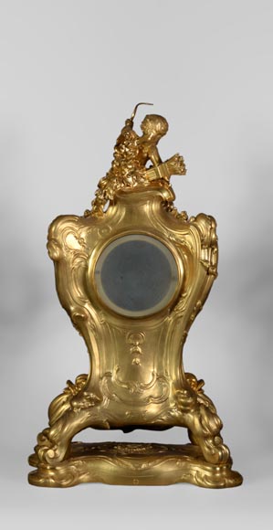 Léon MESSAGÉ (1842-1901) (att. à) - Belle pendule de style Louis XV-10