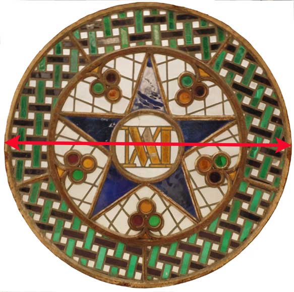 Vitrail : rosace avec étoile-3