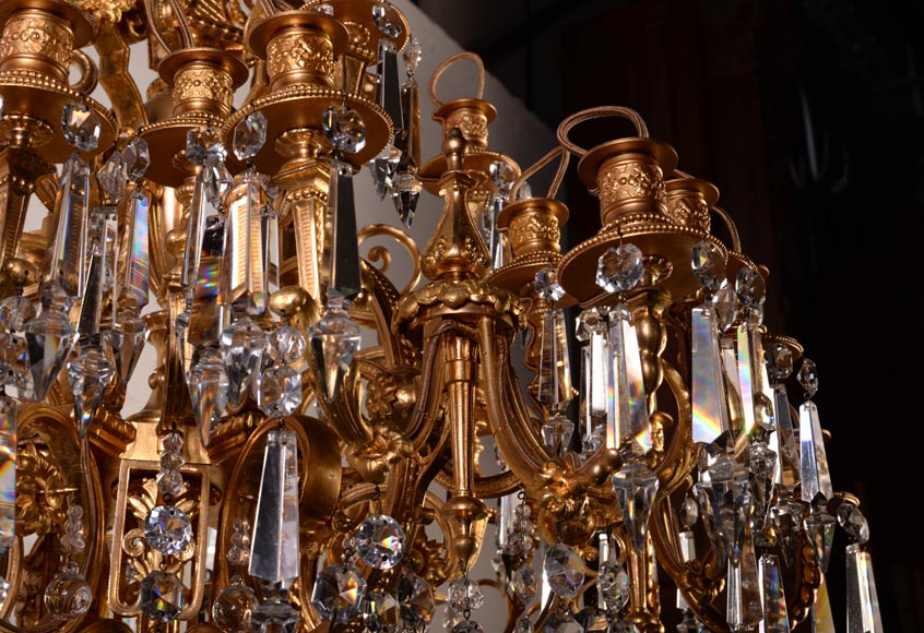 Lustre En Bronze Doré d'Epoque Napoléon III