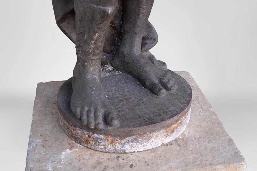 Val d'Osne Foundry - Beautiful pair of statues with Indians made of cast iron _fr