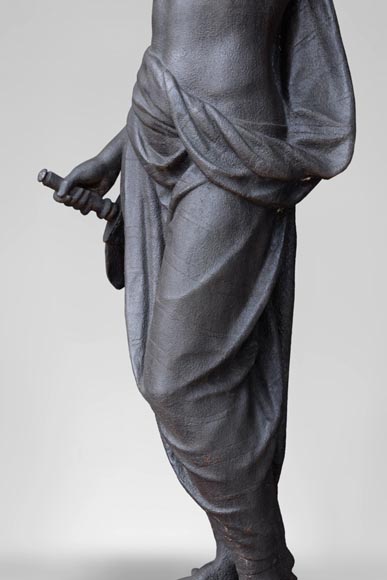 Fonderie du Val d'Osne - Belle paire de statues aux indiens en fonte -14
