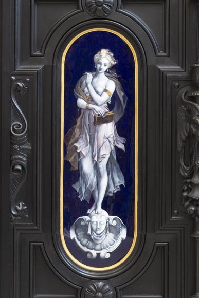 Henri LEMOINE, Maison LEMOINE, LEMARCHAND ET Edmond BÉRANGER, Exceptionnelle bibliothèque de style Renaissance 