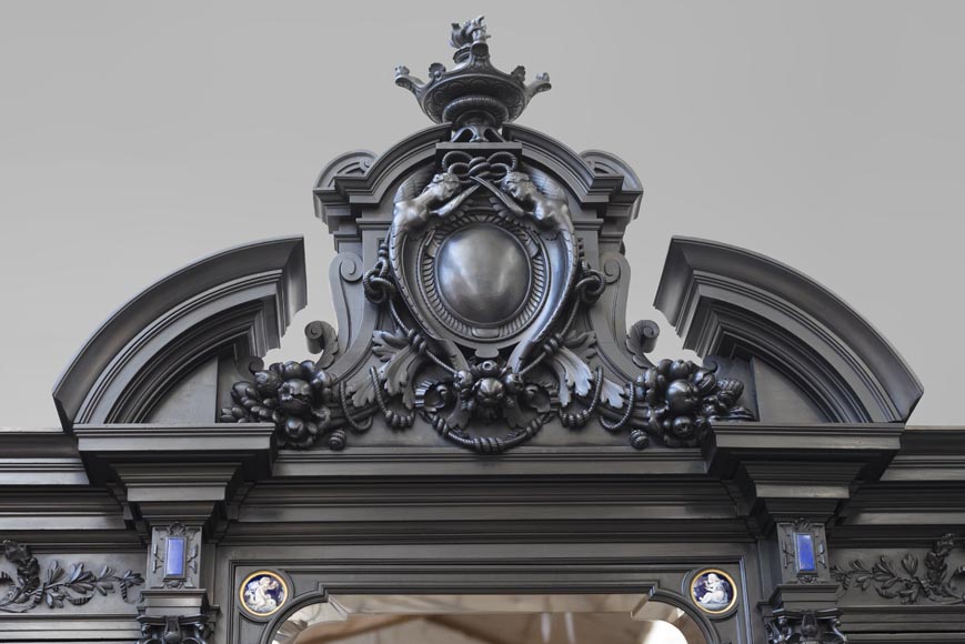 Henri LEMOINE, Maison LEMOINE, LEMARCHAND ET Edmond BÉRANGER, Exceptionnelle bibliothèque de style Renaissance 