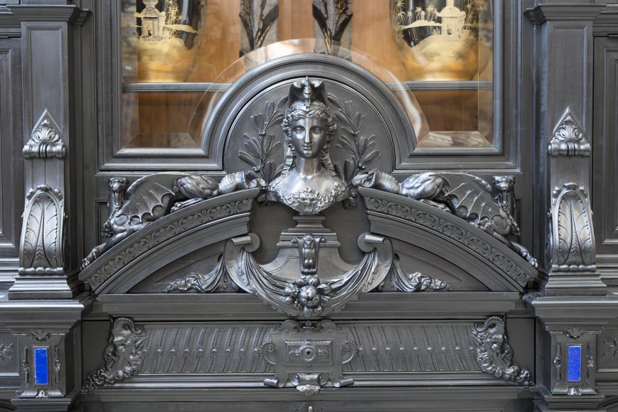 Henri LEMOINE, Maison LEMOINE, LEMARCHAND ET Edmond BÉRANGER, Exceptionnelle bibliothèque de style Renaissance 