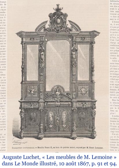 Henri LEMOINE, Maison LEMOINE, LEMARCHAND ET Edmond BÉRANGER, Exceptionnelle bibliothèque de style Renaissance Henri LEMOINE, Maison LEMOINE, LEMARCHAND ET Edmond BÉRANGER, Exceptionnelle bibliothèque de style Renaissance