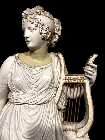 Groupe statuaire en plâtre Hébé et Terpsichore-2