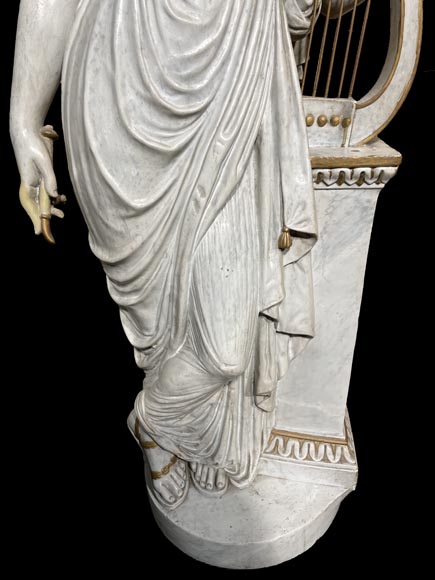 Groupe statuaire en plâtre Hébé et Terpsichore-6