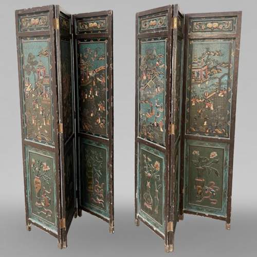Paire de paravents chinois