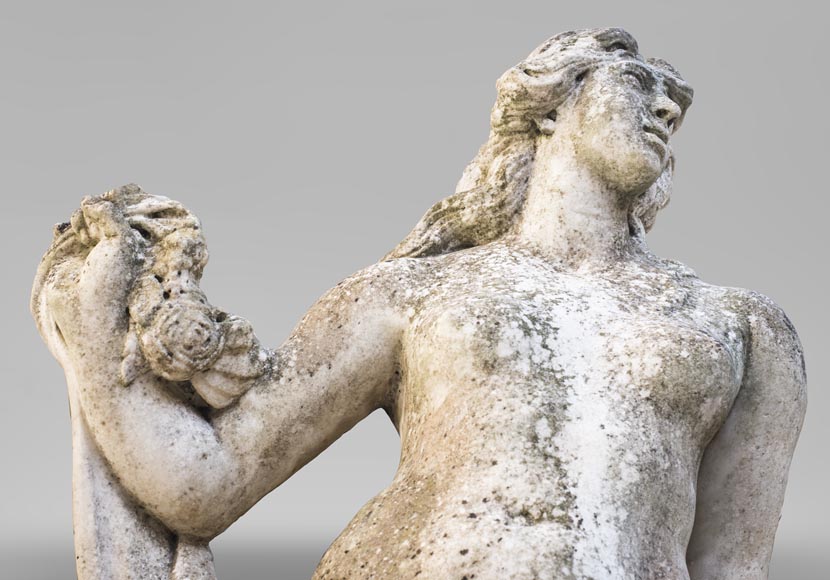 Vénus et Cupidon, statue hollandaise du XVIIe siècle, en marbre de Carrare-2