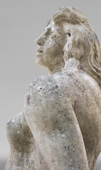 Vénus et Cupidon, statue hollandaise du XVIIe siècle, en marbre de Carrare-8